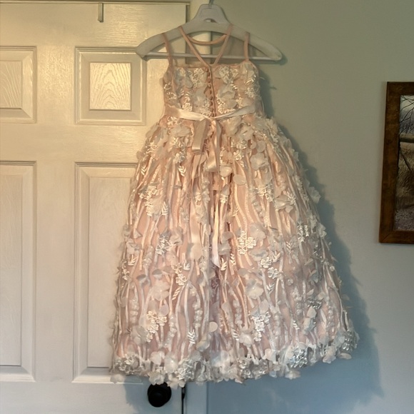 ROSEBUDS Blush Flower Girl Dress 6 - Picture 2 of 12